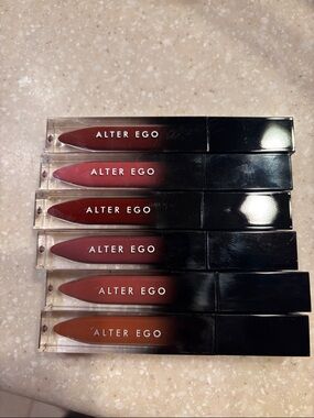 Alter Ego Liquid Lipstick Set — Deep Red, Berry, Warm Brown Shades
